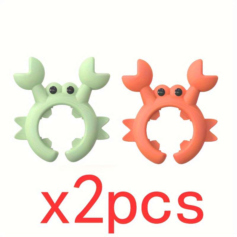 Silicone Spoon Rest Set of 2 Cute Crab Octopus Design Heat-Resistant Spoon Holder for Kitch