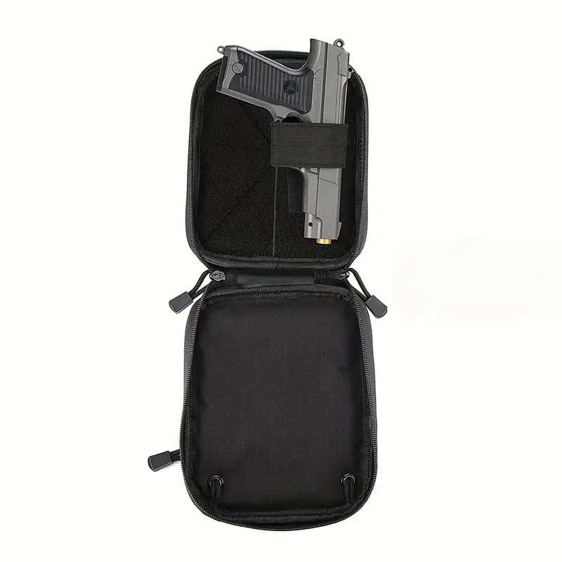 1pc Classic Ambidextrous Nylon Gun Holster with Zipper Closure Versatile Concealed Carry Waist Bag f