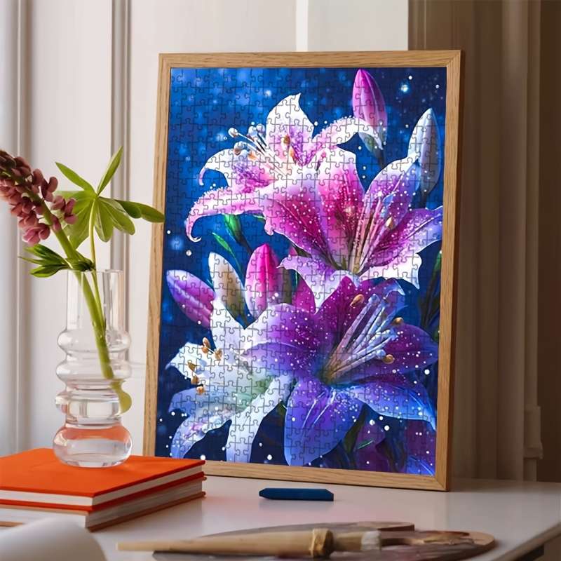 1000pcs Giant Flower Puzzle 50x70cm 19.7x27.6in Premium Thick Durable Paper DIY