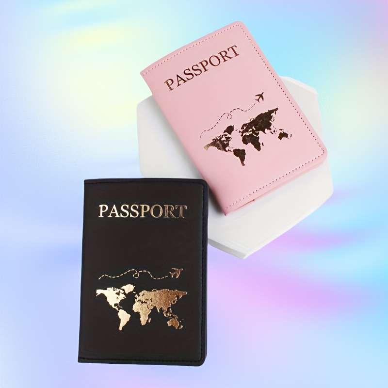 1pc Luxury Travel Passport Holder and Card Protector Slim Portable Wallet for ID and Credit Cards