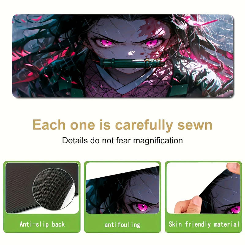 1pc 30x80cm Anime Warrior Design Mouse Pad Non-Slip Waterproof Washable Desk Mat