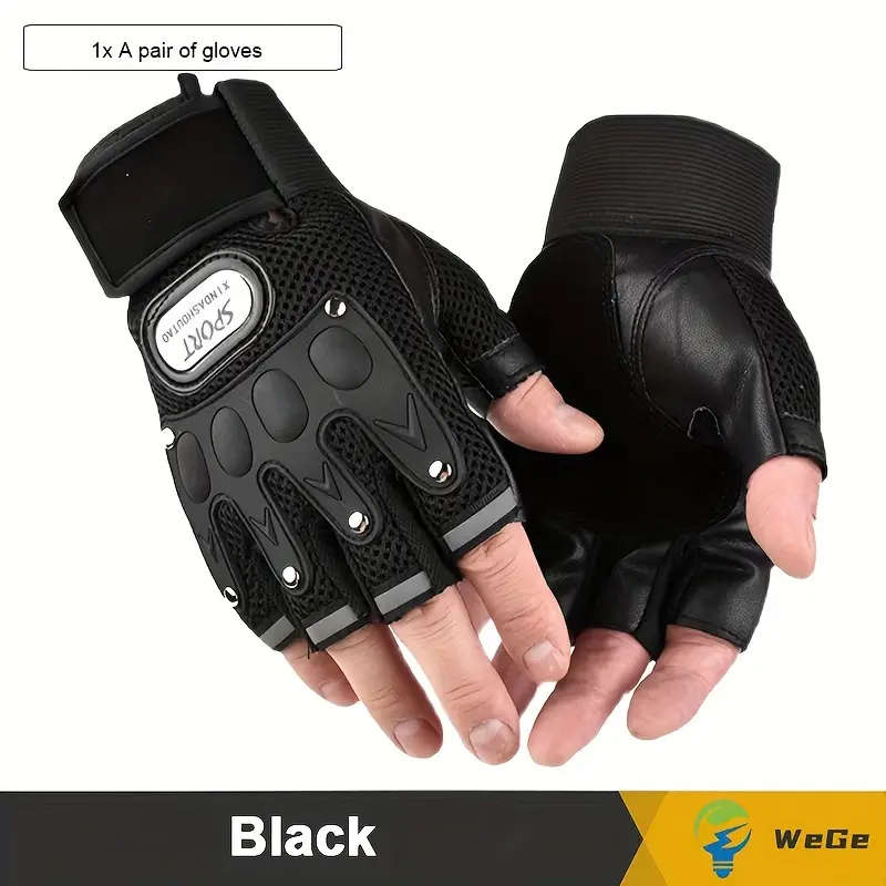 Non-Slip Half-Finger Sports Gloves for Outdoor Activities Durable Wear-Resistant Cycling Training