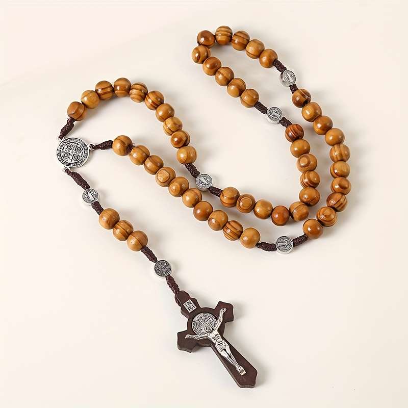 1 Piece Coffee Color Jesus Theme Pendant