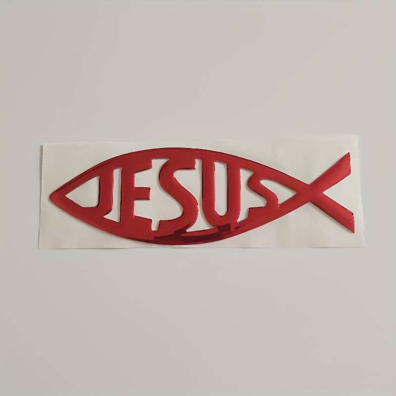 1pc Red Jesus Christian Themed Stickers