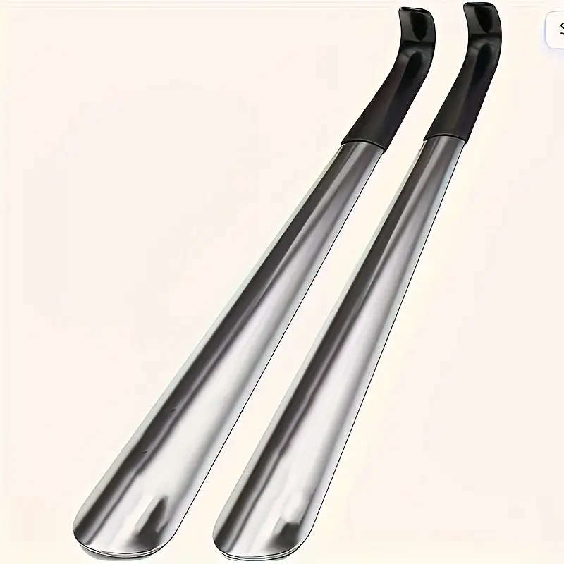 1pc Durable Stainless Steel Ergonomic Shoehorn 41.91cm Long Handle Easy-Grip Comfort Shoe Lifter for