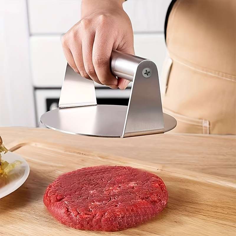 1pc Stainless Steel Burger Press Non-Stick Patty Molds for Perfect Hamburgers Sandwiches and St