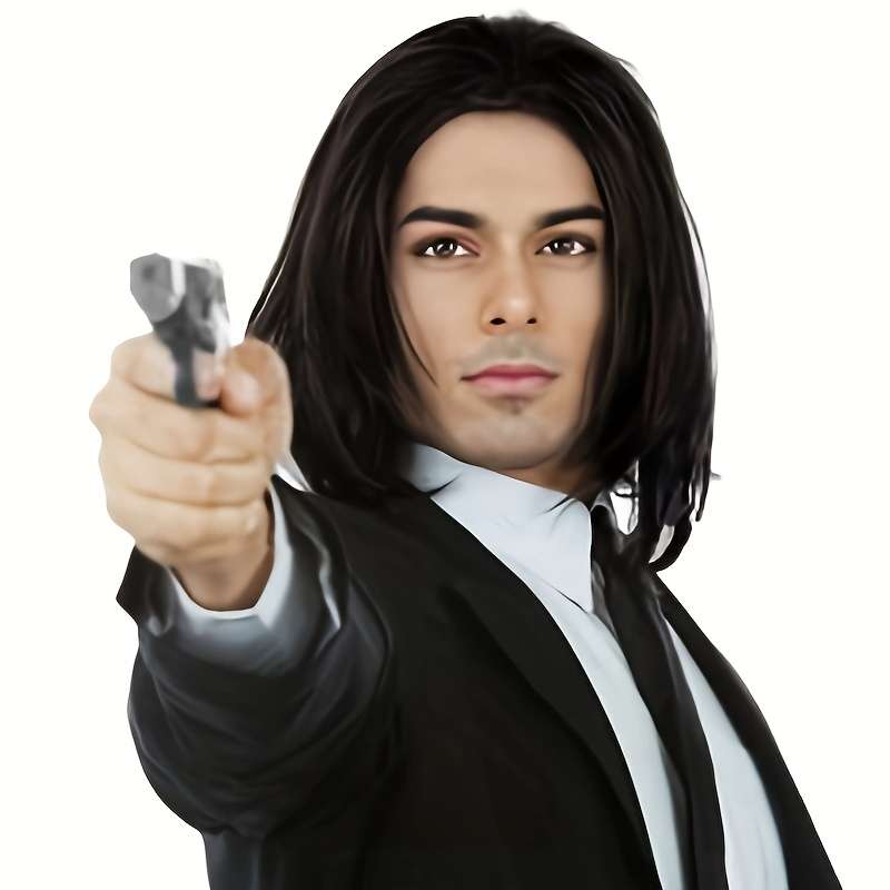 1Pc Black Fashion Design Wig