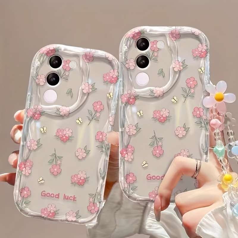 1pc Transparent Pink For Samsung Galaxy A52 5G Phone Cases