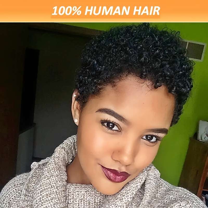 1Pc Natural Black 10.16cm Fashion Design Wig