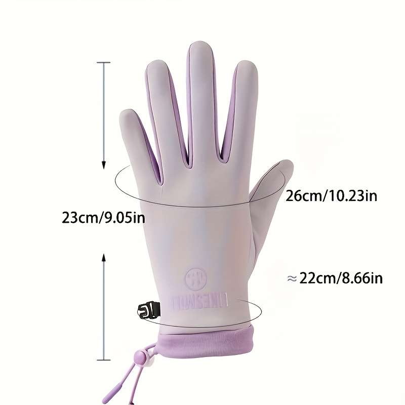 1 Pair Grey Warm Gloves