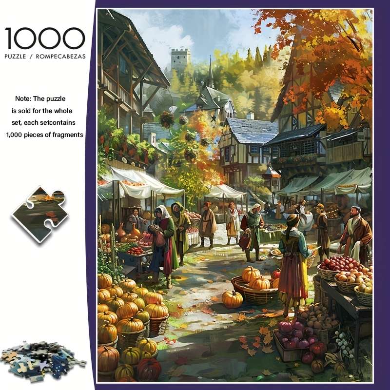 1000 Piece Paper Jigsaw Puzzle For Adults 70x50cm 27.56x19.69in Thick Dura