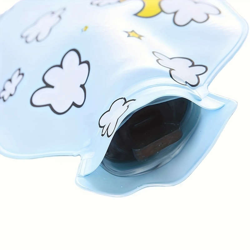 1pc Mini Reusable Hot Cold Water Bottle PVC Travel-Size Assorted Designs for Home Comfort Travel