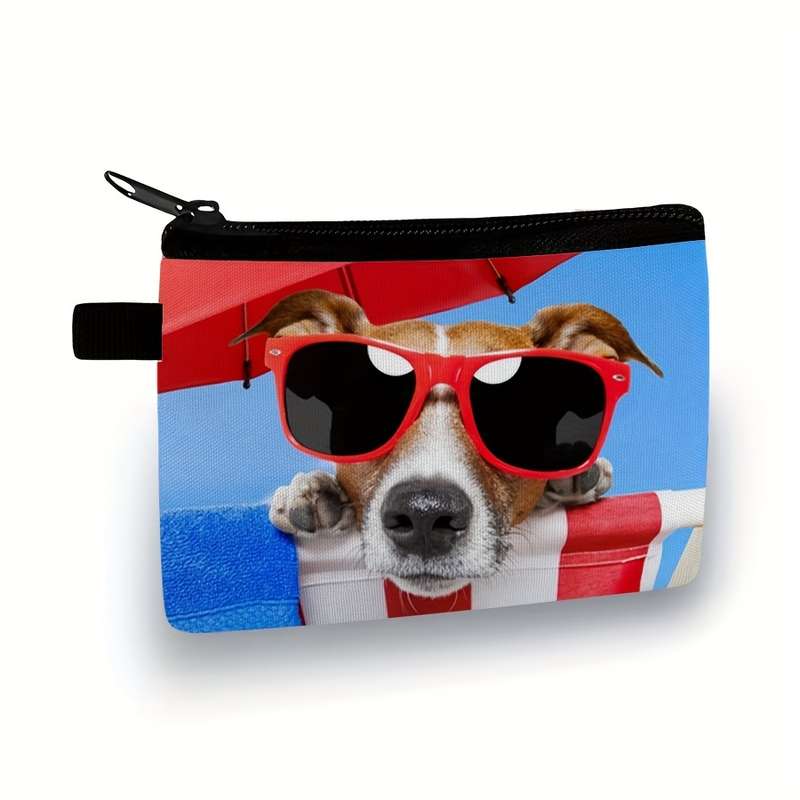 1pc Cute Dog Pattern Coin Purse Lightweight And Durable Can Be Used to Store Banknotes And Coins