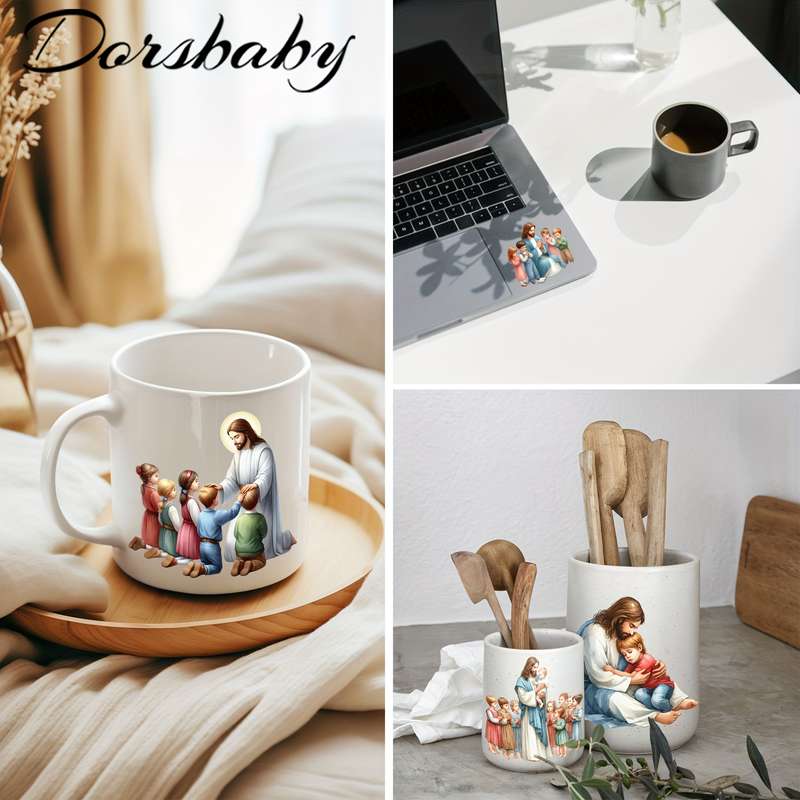 24PCS 1SET Jesus with Kids Jesus Christian Themed Stickers