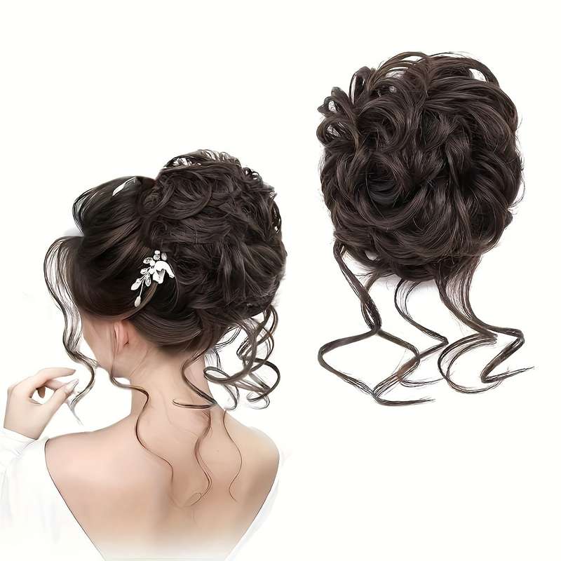 1Pc Black 15.24cm Fashion Design Wig