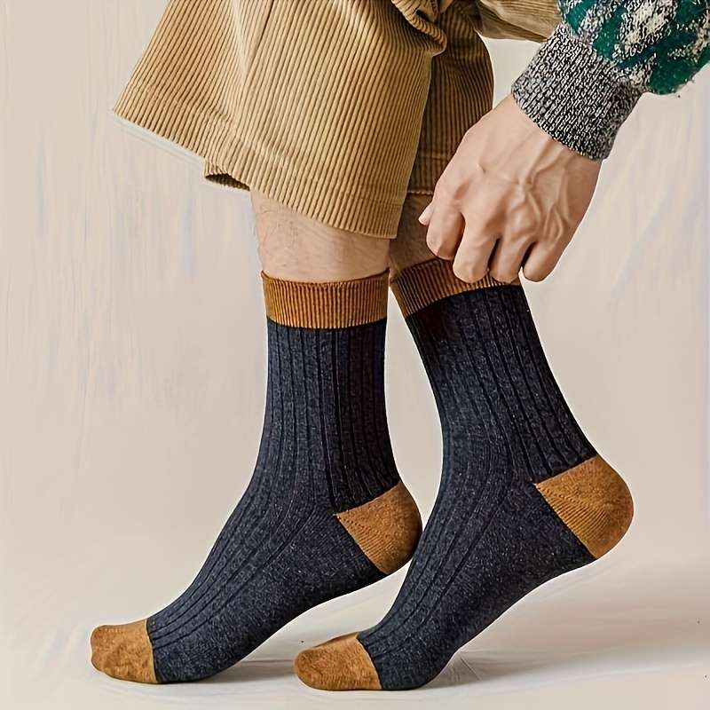 10 Pairs Brown One Size High Elastic Socks