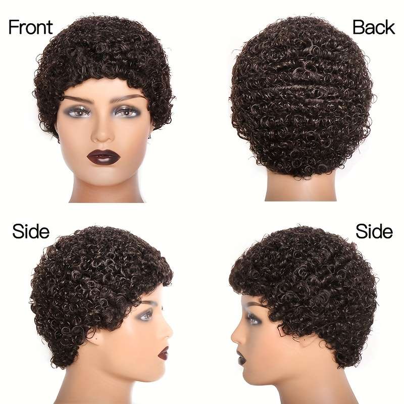 1Pc Natural Black 10.16cm Fashion Design Wig