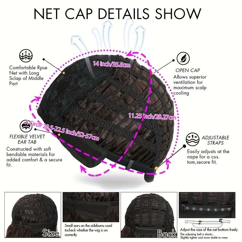 1Pc Black Fashion Design Wig