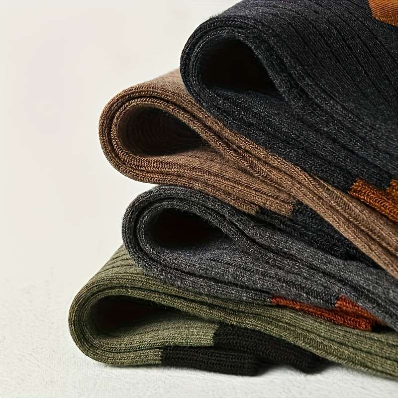 10 Pairs Brown One Size High Elastic Socks