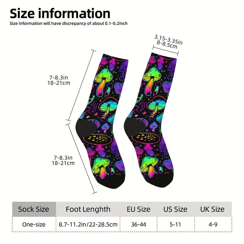 1 Pair Black One Size Socks