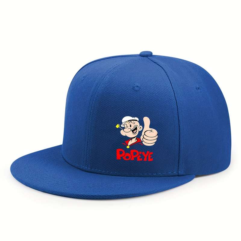 1pc Hip-Hop Baseball Cap with Popeye Cartoon Print Adjustable Breathable Polyester Sun Hat f