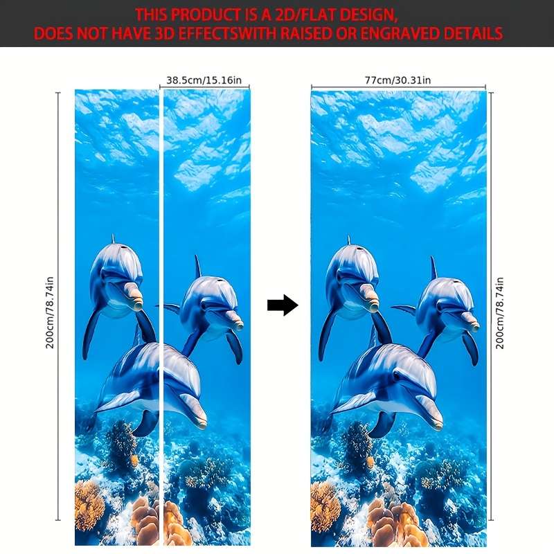1Pc 77x200cm Door Window Sticker