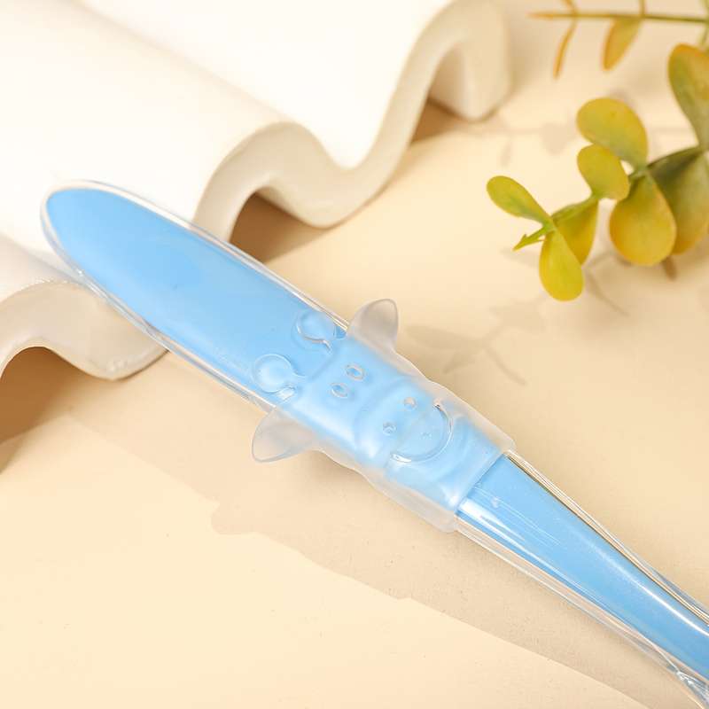 1pc Baby Silicone Spoon Food Grade Feeding Spoon with Bright Pink Color White Blue Green Co