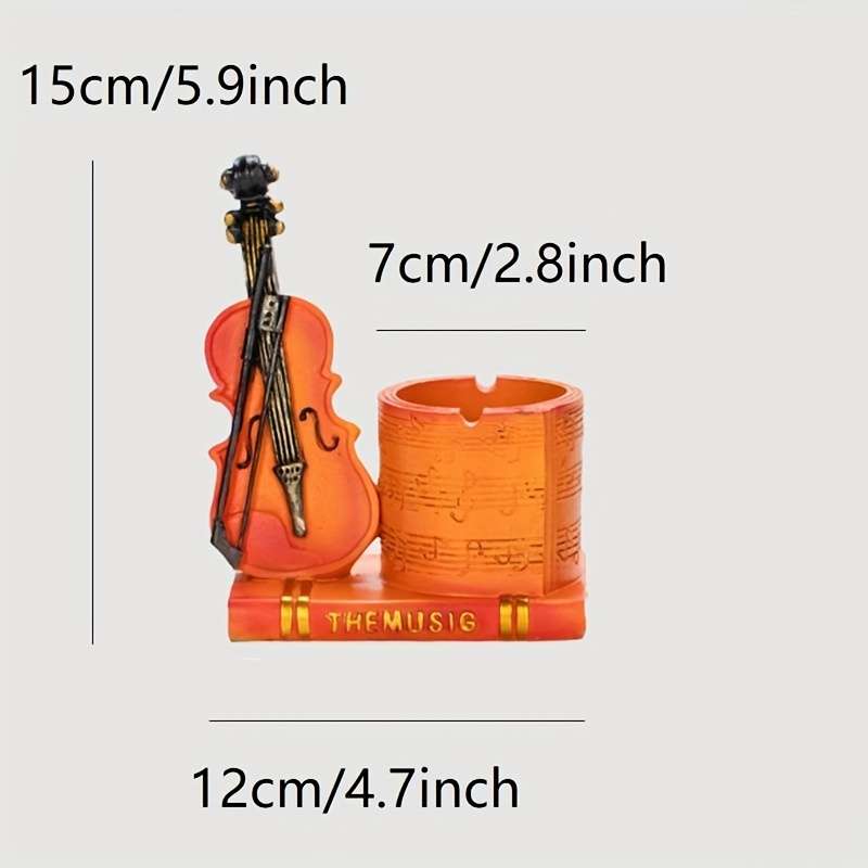 1pc Vintage Violin Ashtray Unique Resin Craft for Home Bar Decor Romantic Gift Idea