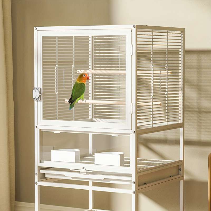 1pc Single-layer standard cage (transparent and high-heightened) with pulley Pet Cage