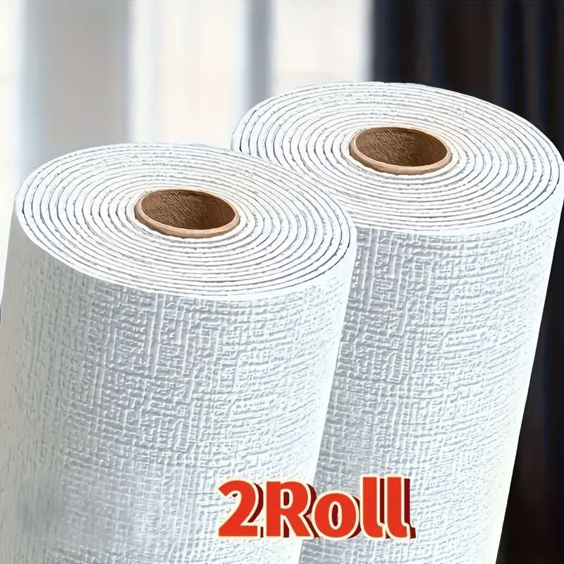 2 Rolls Wall StickersLinen Pattern   Light Pink