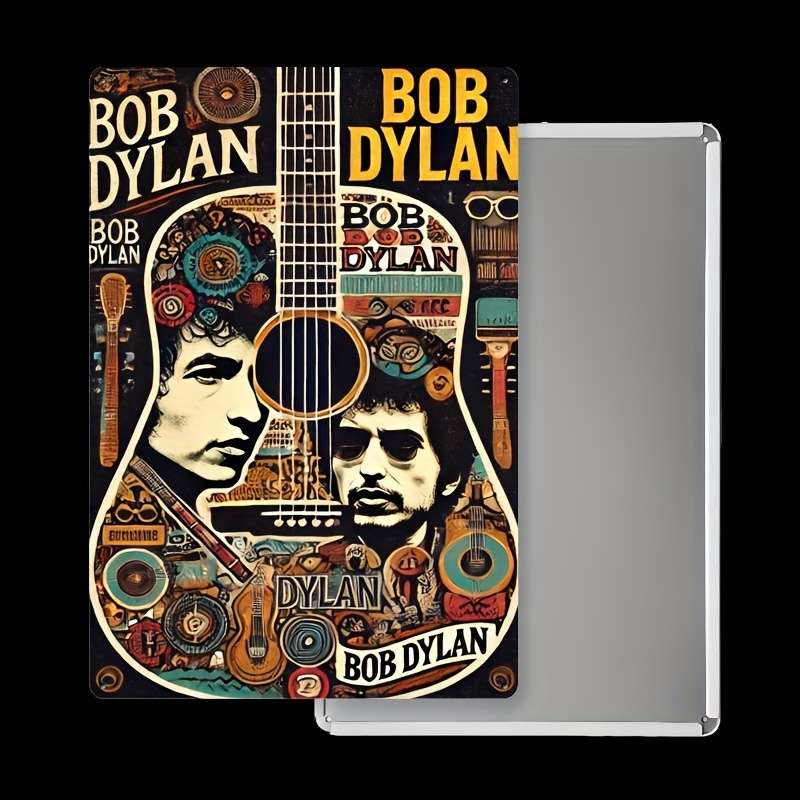 1pc 1 Bob Dylan-Inspired Metal Sign Vintage Decor for Home Office Bar Cafe   Durable Iron Wal