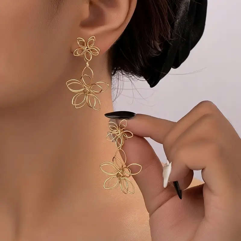 Flower Gold Delicate  Earrings