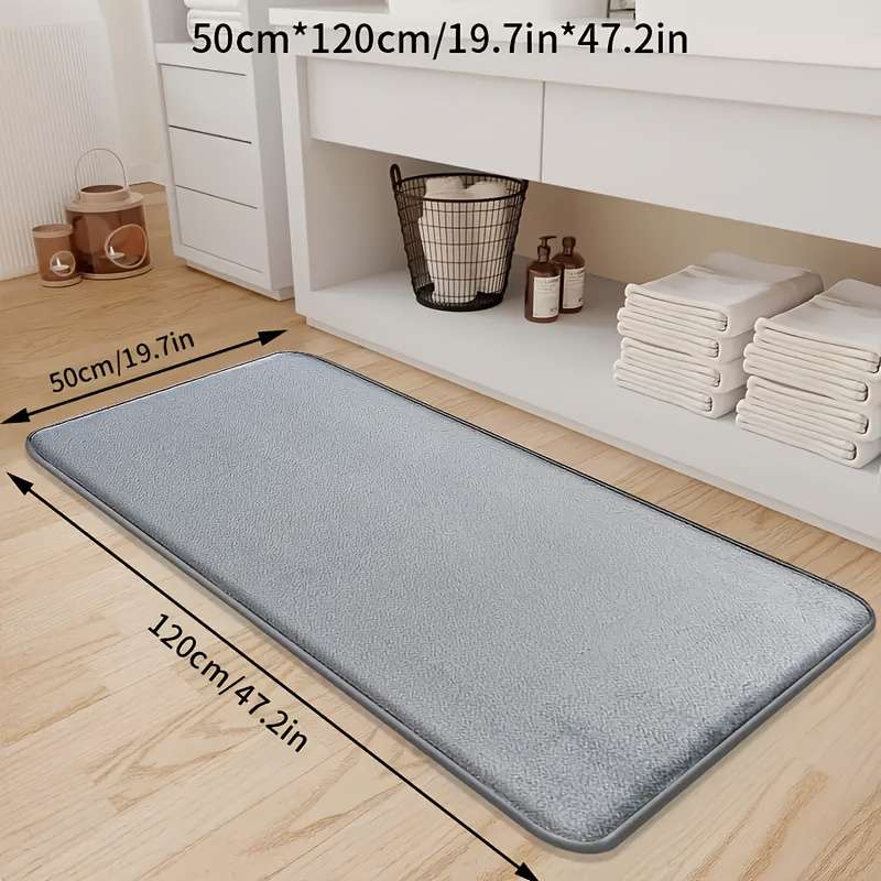 1Pc Light Grey 50x120cm Floor Mat