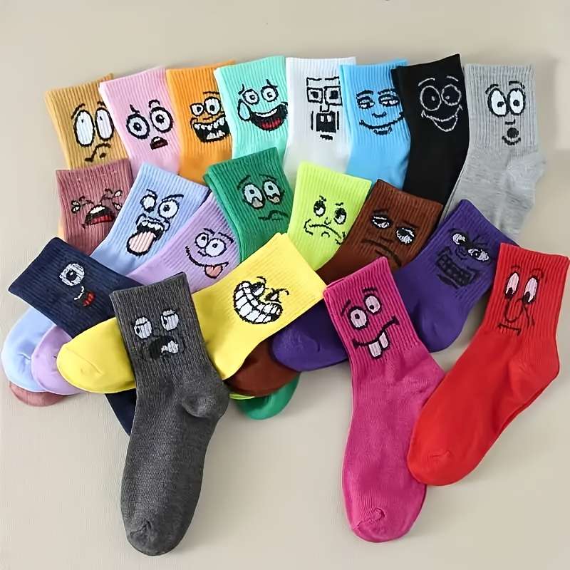 10 Pairs Of Mixed Colors One Size High Elastic Socks