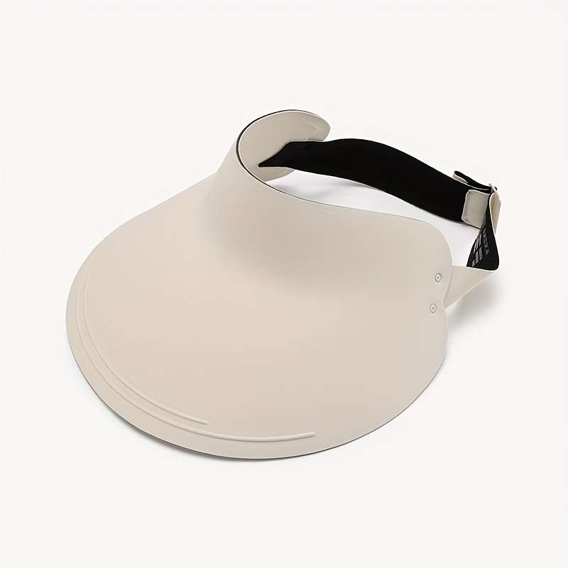 1pc Light Gray Breathable Sun Protection Visor Hat for Women Seamless Foldable Design Lightweigh