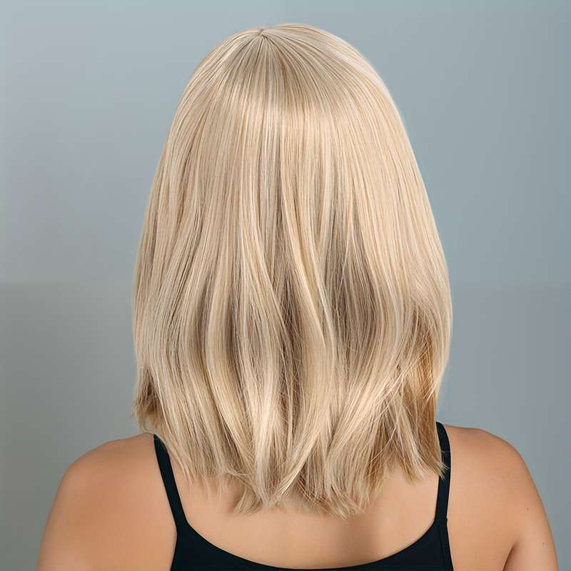 1Pc Light Goldena 40.64cm Fashion Design Wig