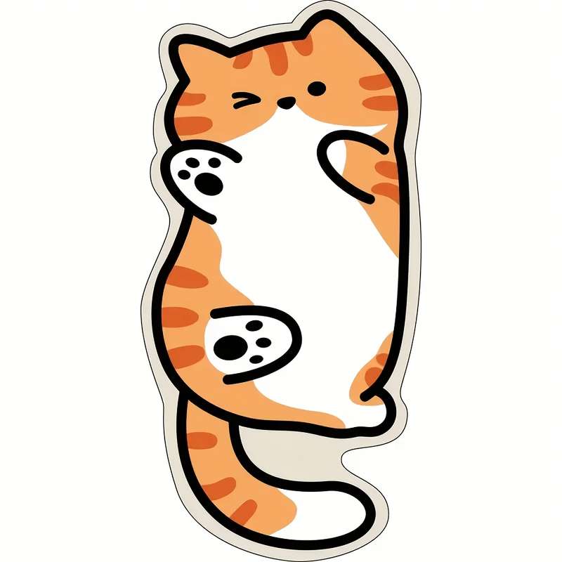 1Pc White edge Of belly cat 50x160cm 19.69x62.99inch Floor Mat