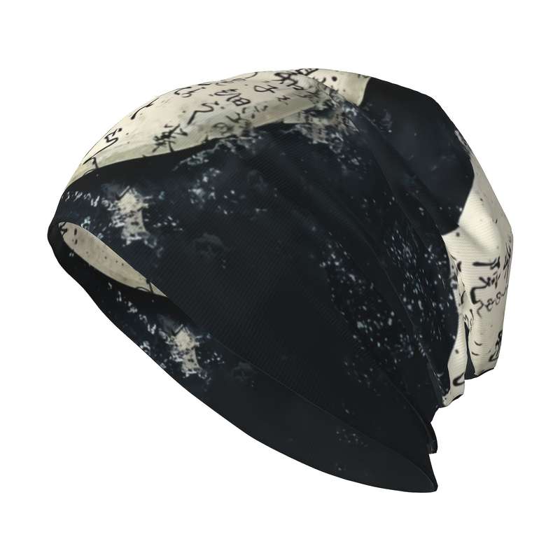 1pc Tai Chi Yin Yang Brimless Beanie Soft Stretchy Polyester Blend Funky Style for Men Women