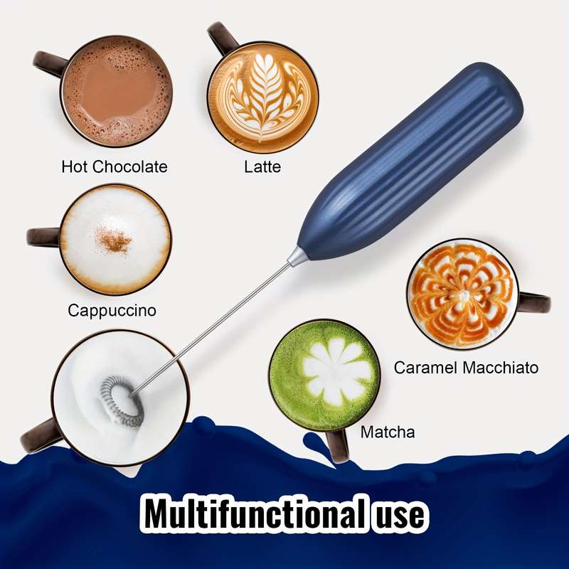 1pc Lalayuan Electric Milk Frother Mini Milk Foamer Battery OperatedNot Included Stainless Steel