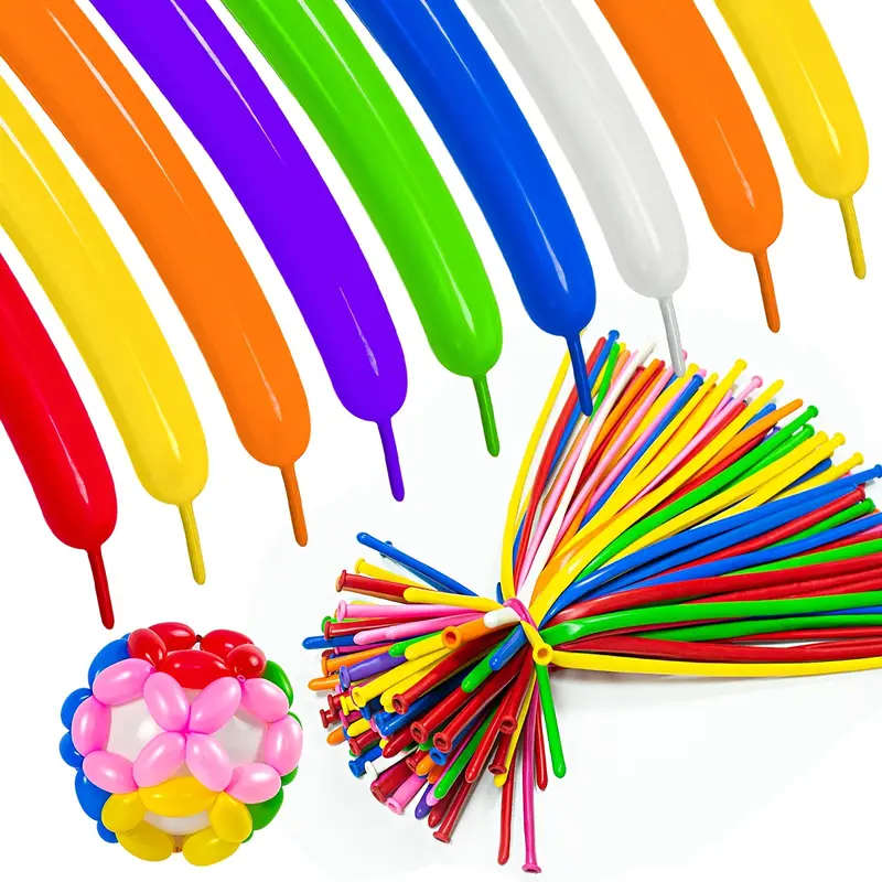 50 Bright And Colorful Latex Balloons