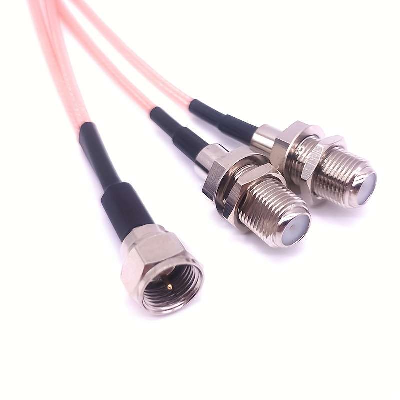1pc 15cm 5.91inch F-Type RG316 Splitter Coax Cable Impedance 50 ohms TV Antenna 3 Way Splitter