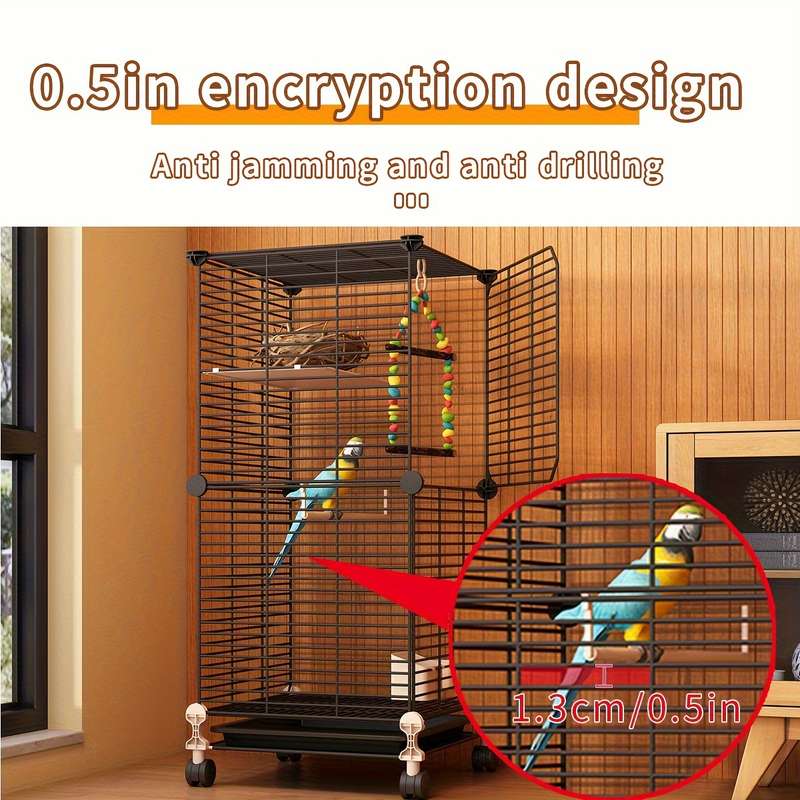1pc Black Pet Cage