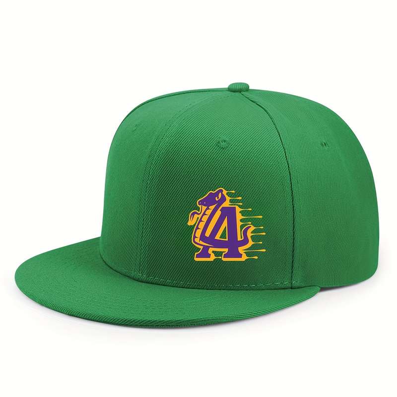 1pc Everyday Comfort Black Purple Adjustable Baseball Cap with "LA" Design Breathable Urban