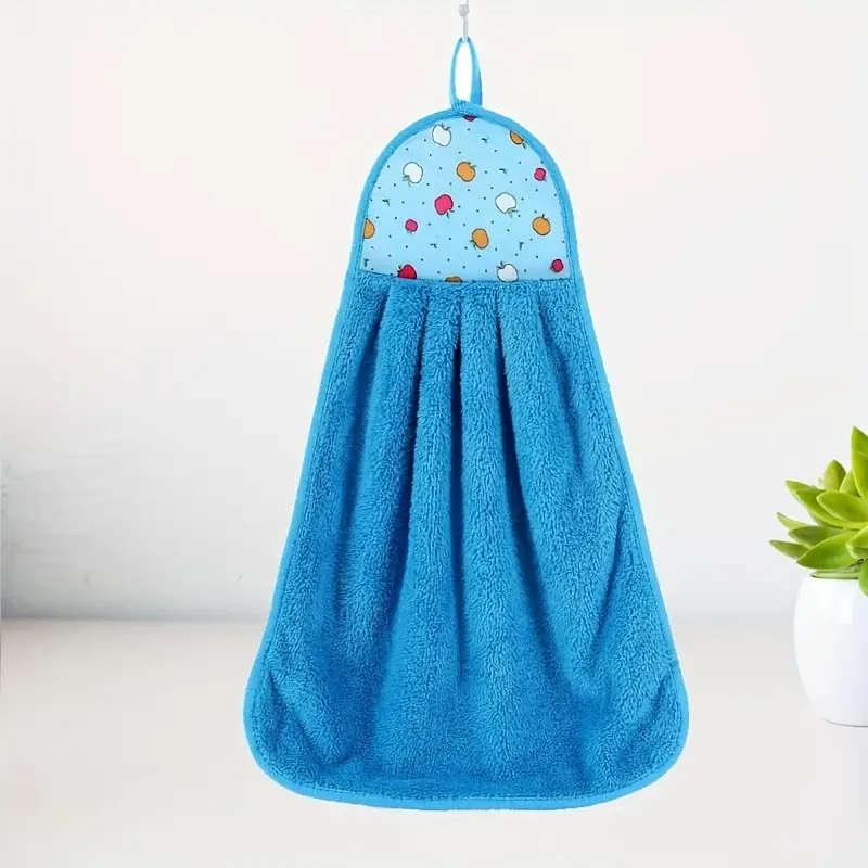 1pc Ultra-Absorbent Quick-Dry Kitchen Bathroom Hand Towel Lightweight Cartoon-Themed Round Nylon Mic