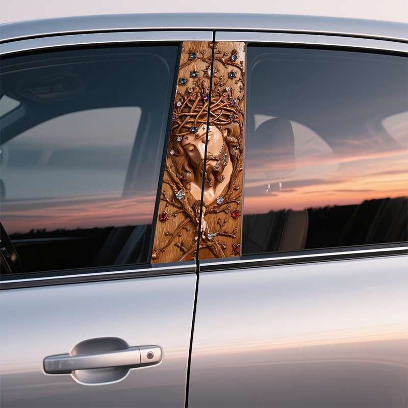 2PCS Set   Left And Right   Jesus Christian Themed Stickers