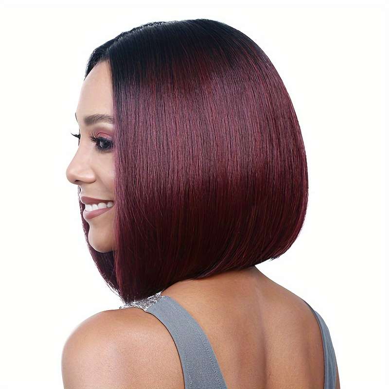 1Pc Burgundy 30.48cm Fashion Design Wig
