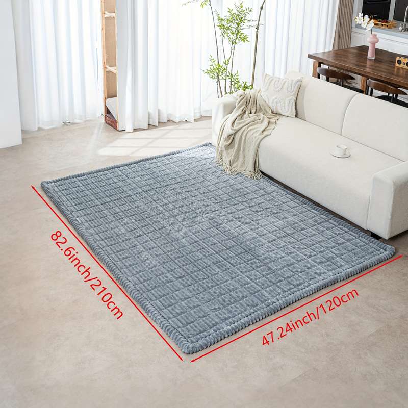 1Pc Grey 120x210cm 47.2x82.6inch Floor Mat