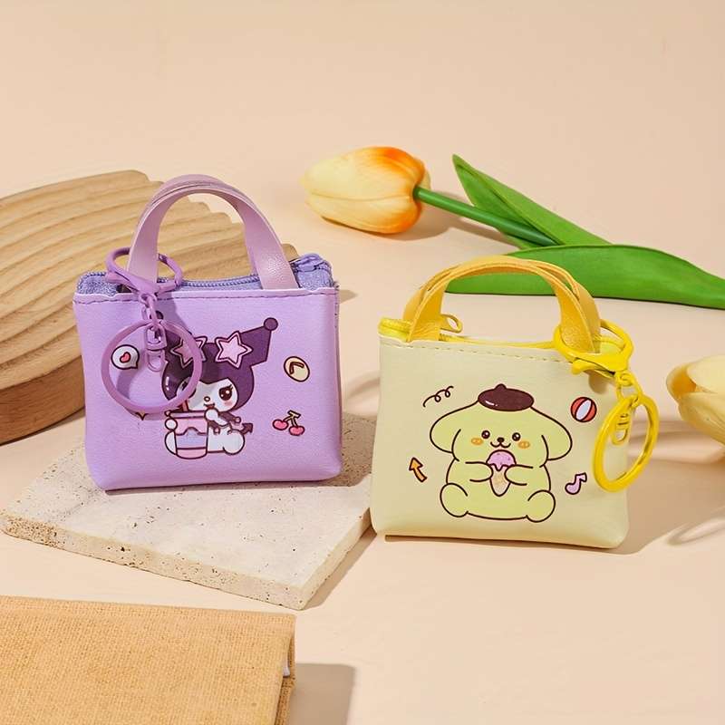 1pc An adorable purse with cute wallet multi-functional coin purse with portable keychain charm wi