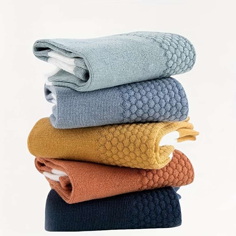 5 Pairs Mixed Colors One Size High Elastic Socks