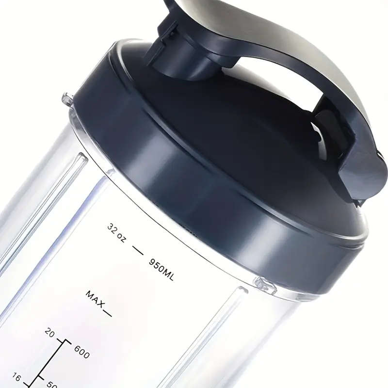 1pc Clear Plastic Blender Cup with Flip-Top Lid Compatible with Nutribullet 600W 900W Models Food-Sa